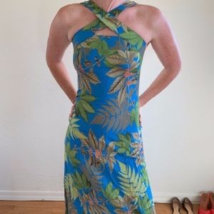 Tropical print Maxi Dress